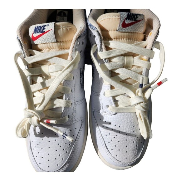 NEW Deadstock Nike Dunk Low Washed Denim Mens Size 8 Women's 9.5 FN6881-100 DS - Picture 8 of 12